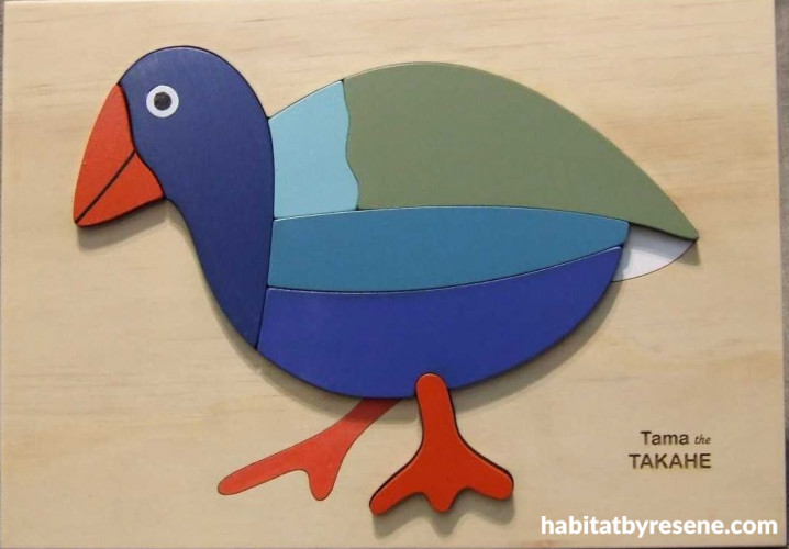 all a buzz, takahe puzzle, kids, children puzzle, resene puzzle, bird puzzle, gift ideas