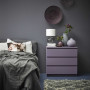 purple, black, grey bedroom, resene gunpowder, resene chapta and verse