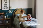 bedroom, kids bedroom, childrens bedroom, teal bedroom, teal feature wall, resene teal blue