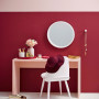 study, red and pink, red feature wall, red study, pink study, makeup table