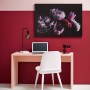 study, red and pink, red feature wall, red study, pink study, adult study