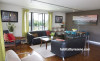 living room, lounge, brown dining room, feature wall, brown paint, white paint 