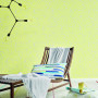 deck chair, summer inspired, yellow wallpaper, yellow interior, beach inspired
