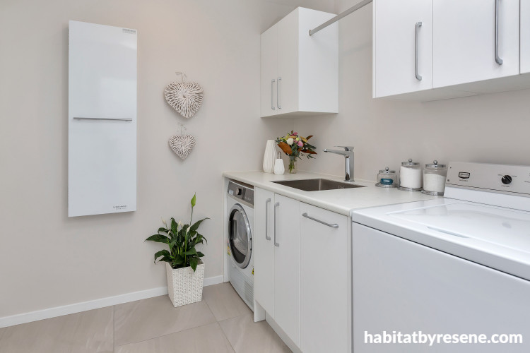 white laundry, neutral laundry, renovated laundry, laundry inspiration, interior design