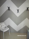 chevron wall, feature wall, geometric, hallway style, painting shapes