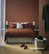 cosy bedroom, bedroom decor, trendy interiors, brown bedroom, terracotta 