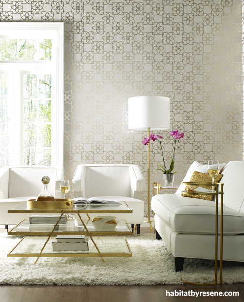 wallpaper trends, elegant interiors