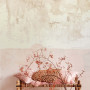 wallpaper, faux concrete, effects, trends, pink, interiors