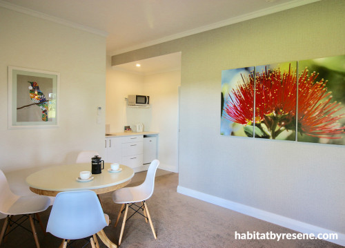 white, living room