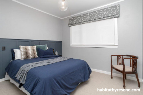 blue bedroom panelling