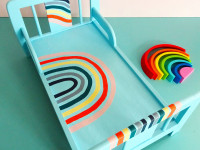 Revive an old children’s toy with a playful rainbow design