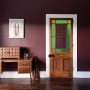 Burgundy living room