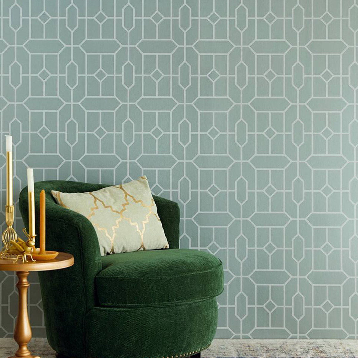 These six sea green wallpaper designs will wash your home in