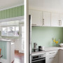 Resene Norway green kitchen