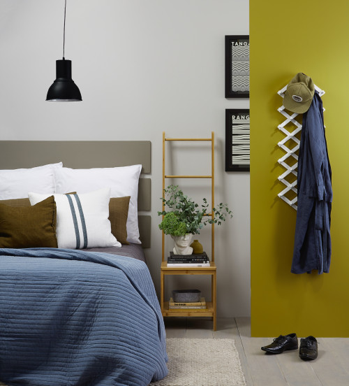 bedroom inspiration, green bedroom , green and blue decor, decorating with green, decorating with blue, Resene