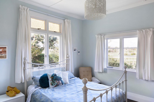 Resene Nebula blue bathroom