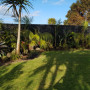 Tropical backyard, Black Fence, Resene Paint, Outdoor Paint,