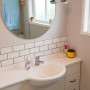 bathroom renovation, grey bathroom, bathroom Inspo, subway tile, Resene