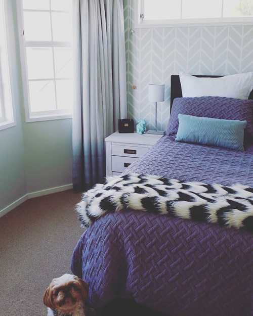 Calm bedroom, Resene Periglacial Blue, soft blue, House renovation, 70s renovation