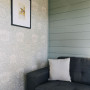 living room, snug, decorating and snug, small living room ideas, tongue and groove walls, green walls, Resene 