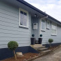 grey weatherboards, Resene Shark, exterior Reno, Resene, Paint inspiration
