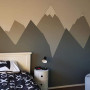 Alpine Mural, Grey Paint, Mountain Mural, Boys Bedroom, Resene Paint