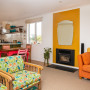 Yellow Fireplace, Yellow Interiors, Mustard Decor, Retro Renovation