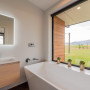 white bathroom big window