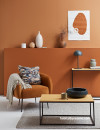orange tonal room earthy
