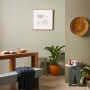 Japanese design dining room green Resene Bud