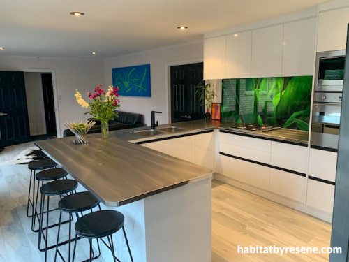 Monochromatic Kitchen, Metallics, Black White, Greyscale, Modern Kitchen