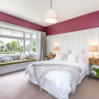 master bedroom, master bedroom inspiration, berry red bedroom, berry and white bedroom, Resene