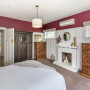 master bedroom, master bedroom inspiration, berry red bedroom, berry and white bedroom, Resene