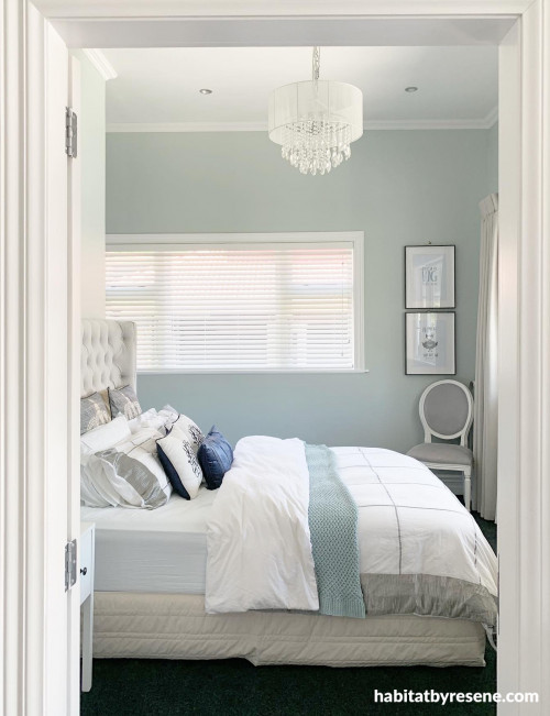 light blue bedroom Resene Perglacial Blue