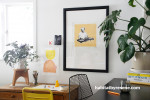 desk inspiration, yellow office, office inspo, black and yellow decor, decorating with yellow, Resene