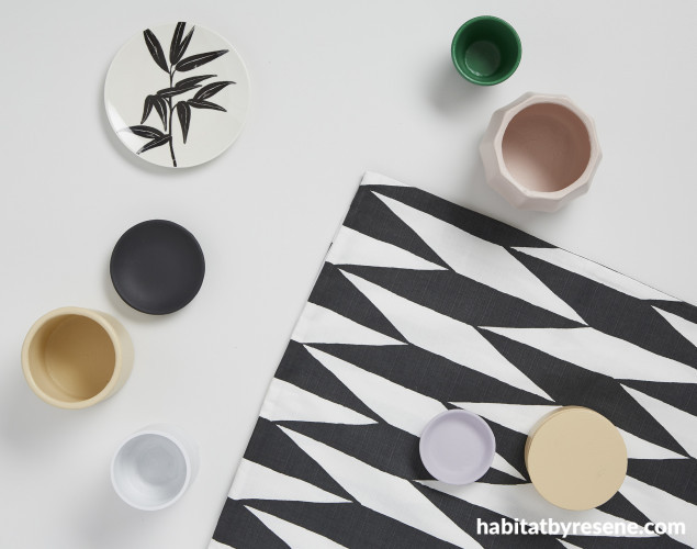 Resene Paint, Resene Green Pea, Warm colour palette, Flatlay