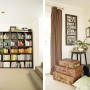 Resene Rice Cake living room bookcase