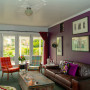 Purple Wall, Purple Interiors, Retro Interiors, Retro Furniture