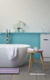 Turquoise Bathroom, Tongue and Groove, Blue and White Bathroom