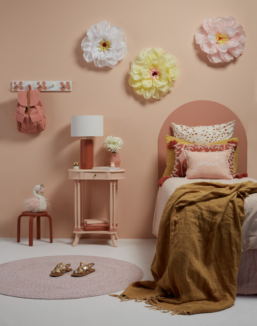 pink children's room, pink kid's room, kids bedroom inspiration, child's room Inspo, Resene