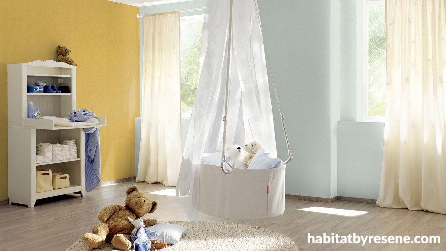 nursery inspiration, nursery design, nursery decoration, yellow nursery, yellow room Inspo, Resene 