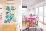 floral motifs, floral decor, flower wall, pink decor, decorating with pink, Resene 