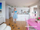 open plan living, living inspiration, white interiors, pink decor, decorating with pink, Resene 