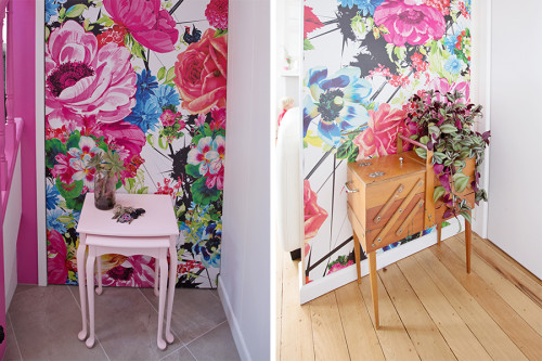 floral walls, accent wall, feature wall, decorating with floral, floral decorating, Resene