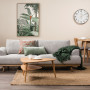 Cosy Lounge, Warm Interiors, Natural Materials, Plant Print