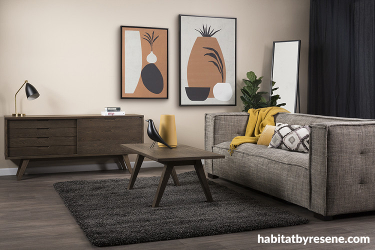 Mustard, Apache, Dark Wood, Cosy Lounge, Terracotta