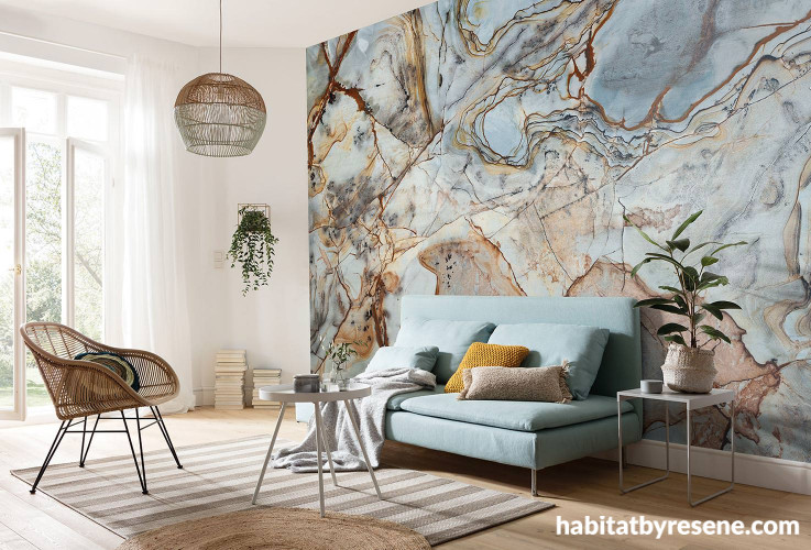 living room, wallpaper in living room, living room inspiration, wallpaper Inspo, Resene