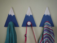 DIY mountain coat hooks