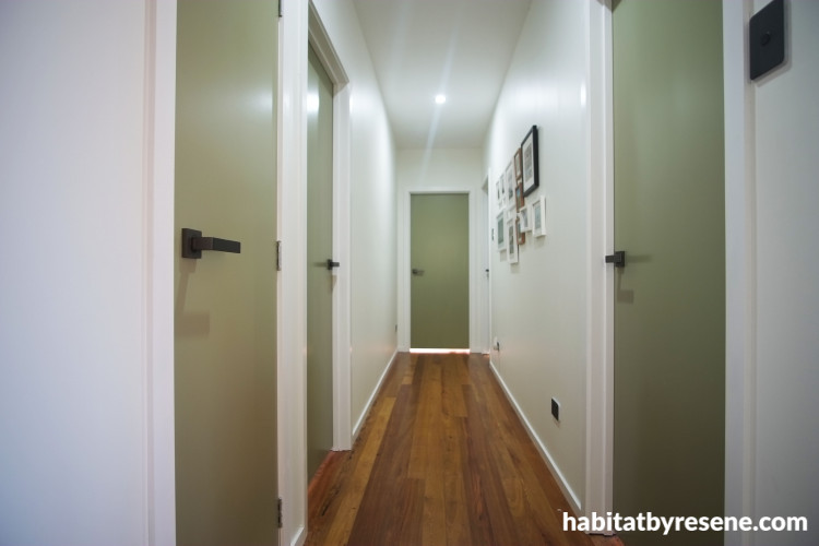 hallway green doors