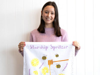 Ruby’s new tea towel design for Wallace Cotton is a sweet treat